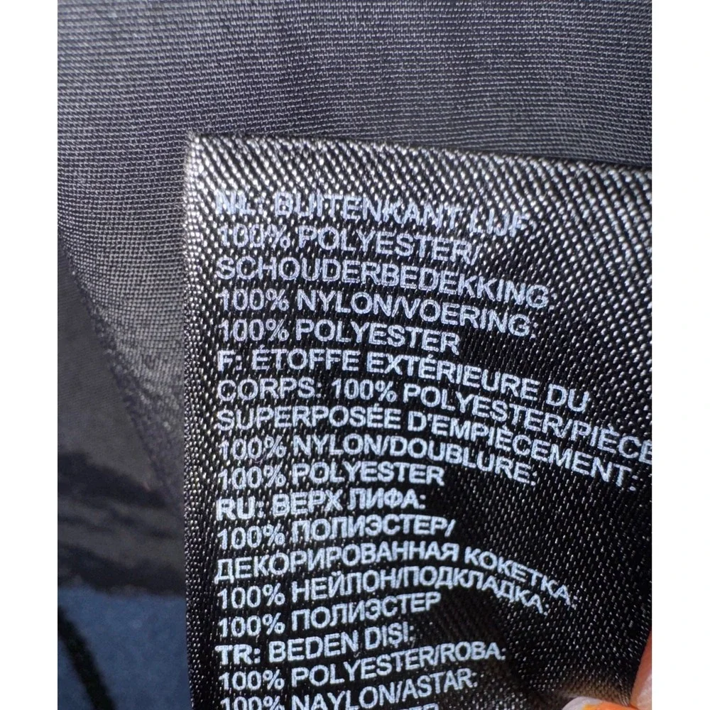 The North Face Jacket Men's Large blue black Polartec Fleece Zip Outdoor coat